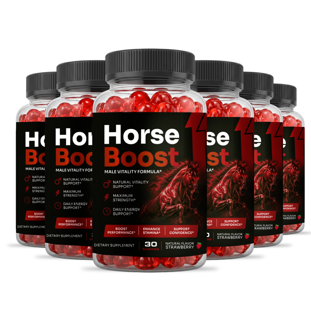 Horse Boost six-bottle pack, the recommended 180-day supply of the male vitality supplement