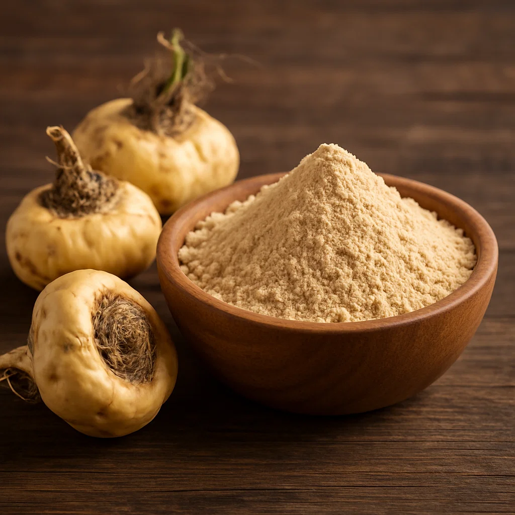 Maca root extract, one of JellyFil's ingredients for hormonal balance and energy