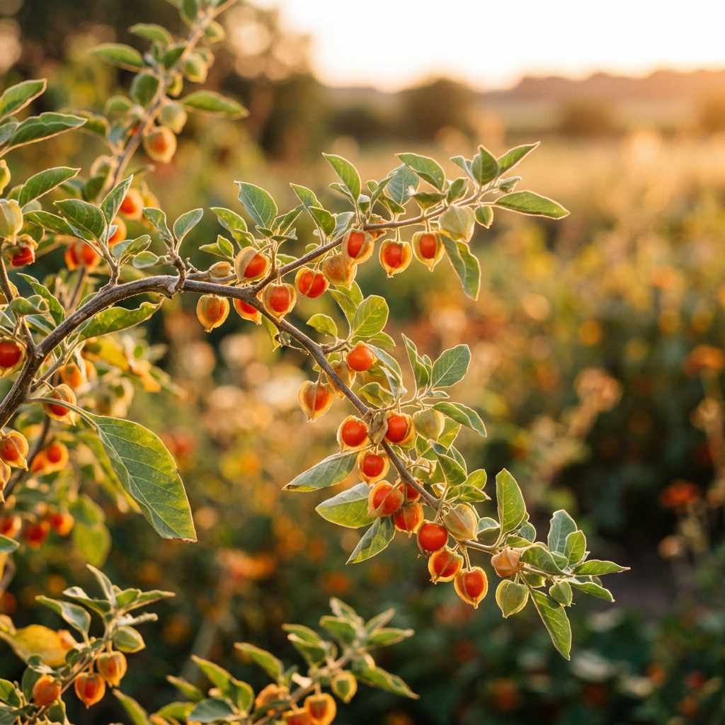 Ashwagandha berries, a JellyFil ingredient that helps reduce stress